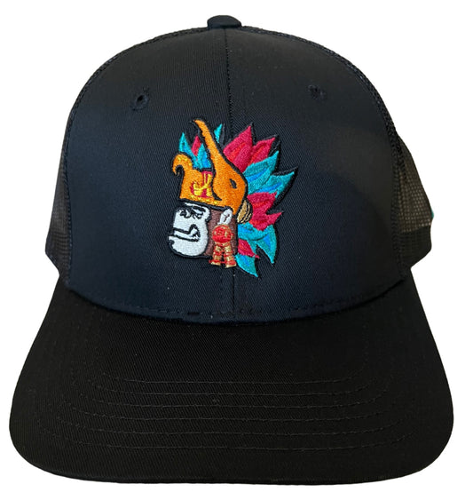 Gorra Huitzilopochtli negra malla