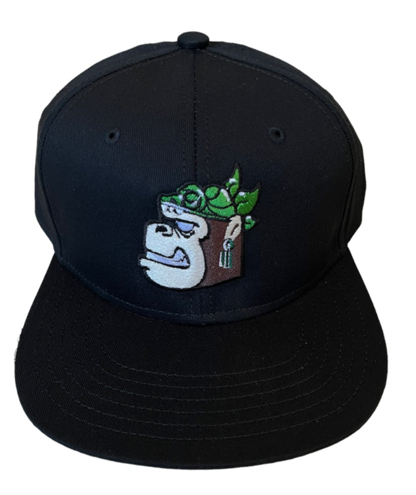 Gorra Rana negra plana