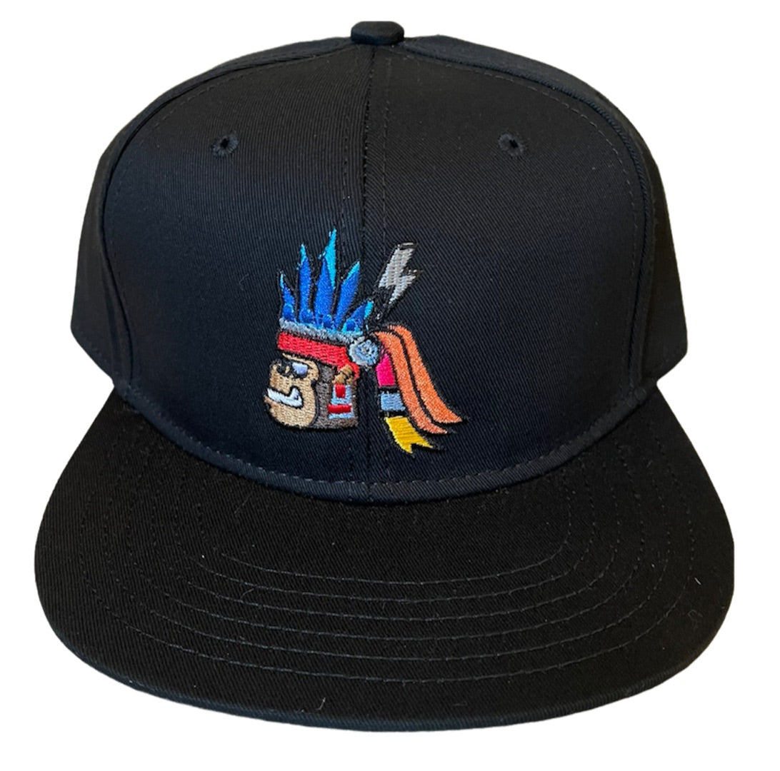 Gorra Tláloc chico negra plana