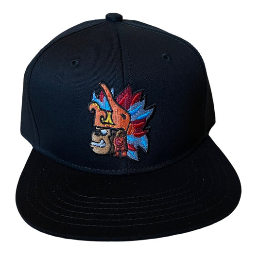 Gorra Huitzilopochtli negra plana