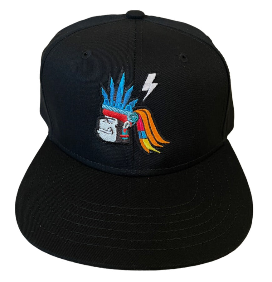 Gorra Tláloc negra plana