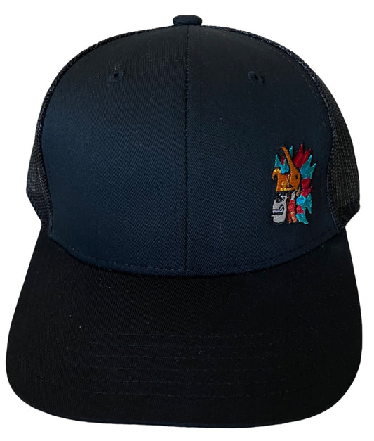 Gorra Huitzilopochtli chiquito negra malla