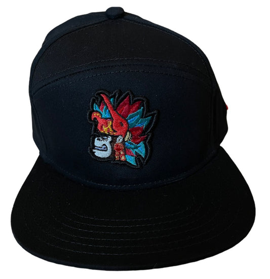 Gorra Huitzilopochtli 3D negra plana